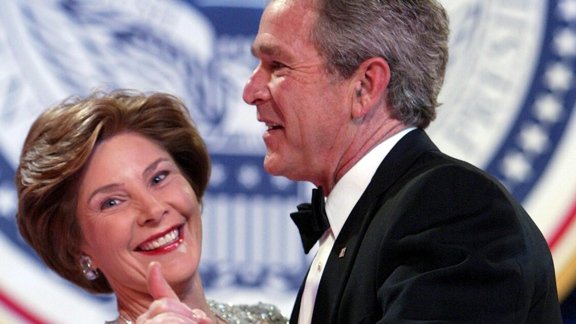 George W. Bush e sua moglie Laura