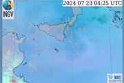 Etna, l'attivita' vulcanica ripresa dal sensore satellitare SEVIRI dell'Ingv