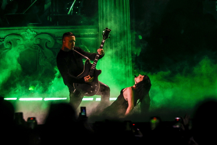 Lady Gaga performs during a free mega concert