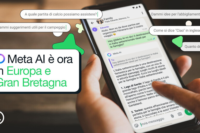Dopo stop, Meta AI arriva in Italia e in Ue - RIPRODUZIONE RISERVATA