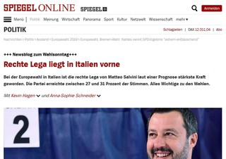 Il boom della Lega sui siti Ue (ANSA)