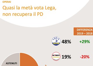 Indagine analisi del voto SWG (ANSA)