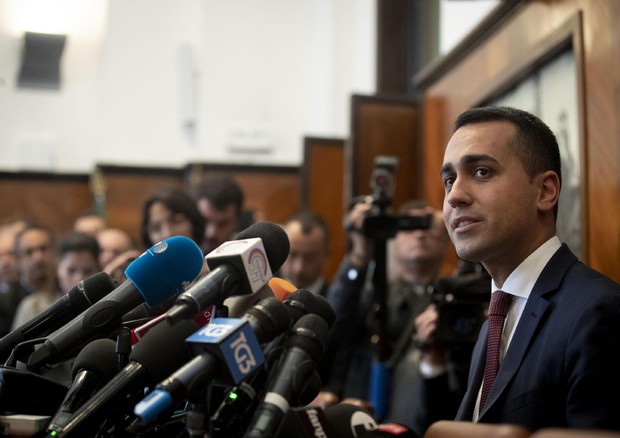 Il vicepremier Luigi Di Maio durante la conferenza stampa al Mise © ANSA