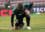 Sassuolo-Verona 0-1: al 5' st cross basso di Hallfredsson in area neroverde, Manfredini cerca di anticipare Toni ma devia in porta