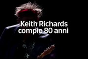 Keith Richards compie 80 anni