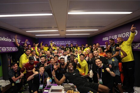 L'Al Ittihad festeggia la sua vittoria ai Mondiali club