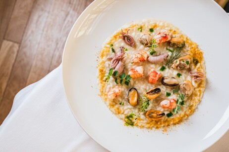 Risotto frutti di mare e bottarga - Da'Mare - chef Davide Cianetti