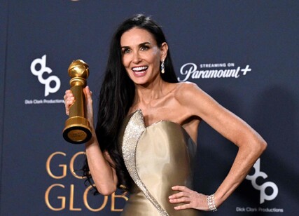 L'attrice Demi Moore alla cerimonia di premiazione dei Golden Globes