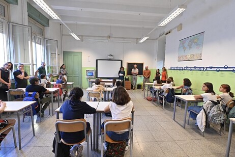 Un'aula in un istituto scolastico a Torino