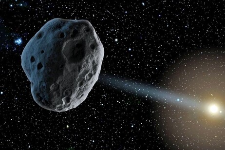 Rappresentazione artistica di un asteroide (fonte: NASA/JPL-Caltech da Wikimedia)