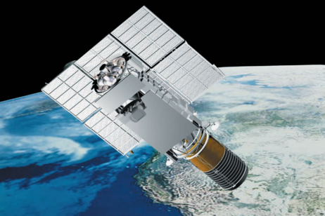 Rappresentazione artistica delsatellite russo Kosmos-2553 (fonte: Michal Vaclavik da X)