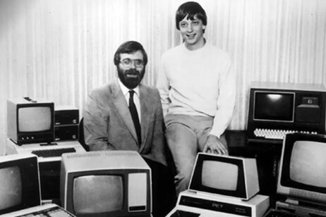 da destra Bill Gates e Paul Allen fondatori di Microsoft