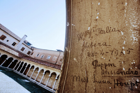 Venezia, i graffiti della Liberazione