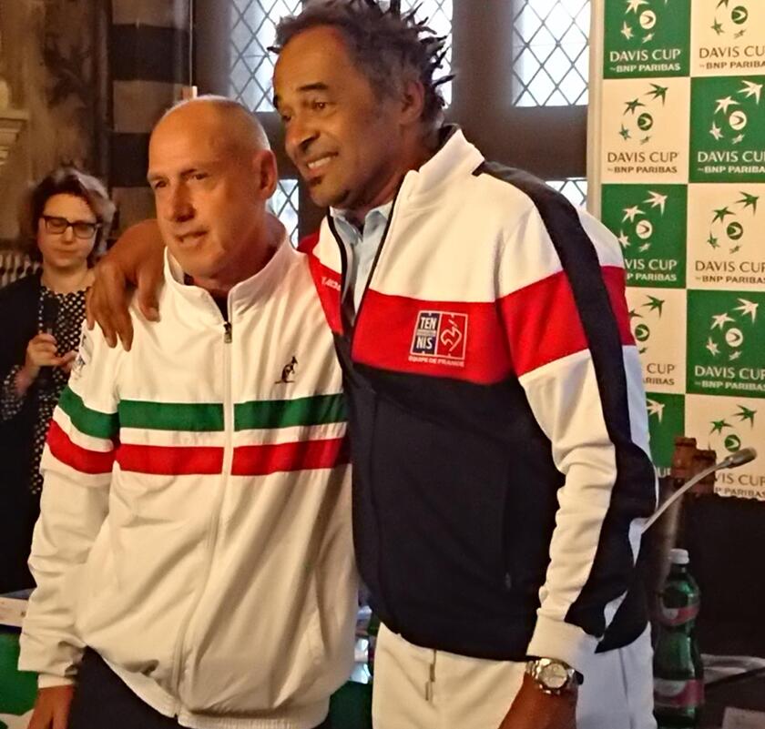 Coppa Davis: Yannick Noah e Barazzutti - RIPRODUZIONE RISERVATA