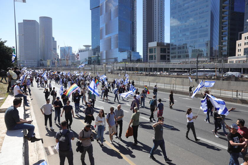 Anti government protest in Tel Aviv © ANSA/EPA