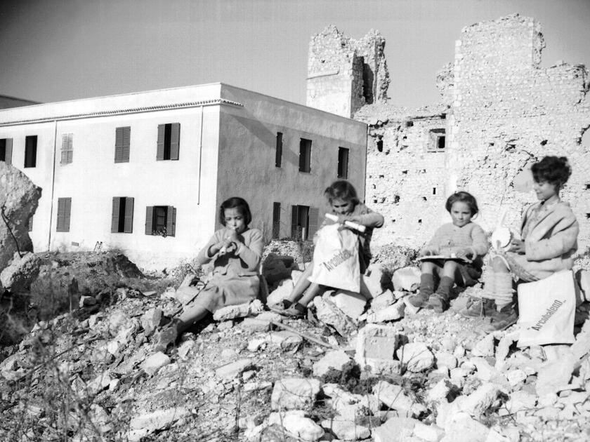 La città di Cassino dopo i bombardamenti avvenuti nel 1944