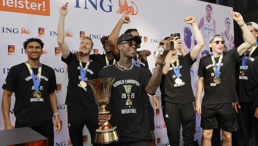 Reception of the German basketball team after winning the world championship - RIPRODUZIONE RISERVATA