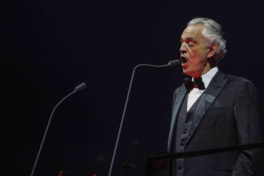 Andrea Bocelli performs concert in Madrid