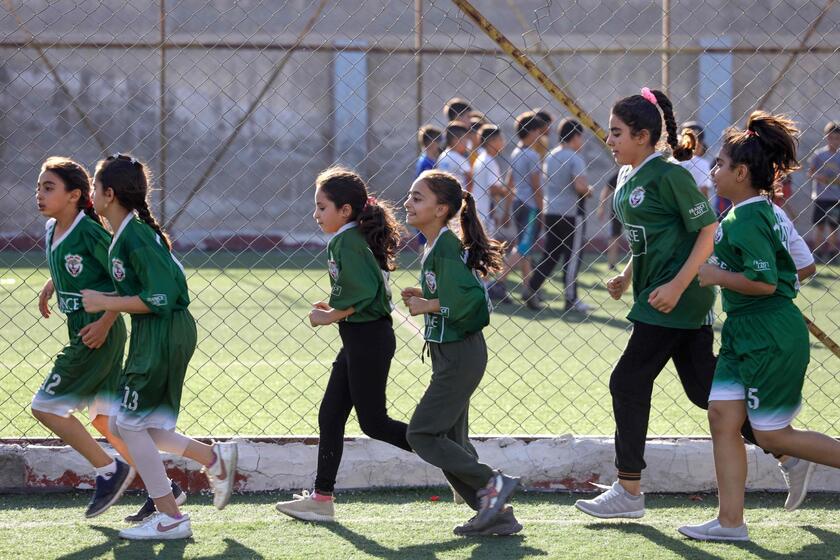 SYRIA-SPORTS-FOOTBALL-WOMEN © ANSA/AFP