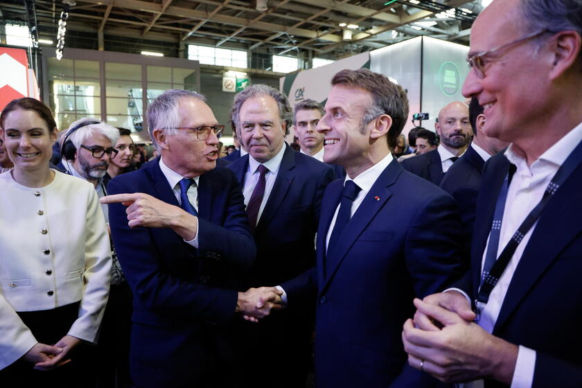 French President Macron visits Paris Motor Show 2024