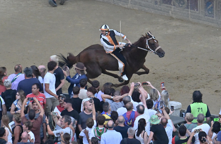 Traditional horse race Palio di Siena in Siena 