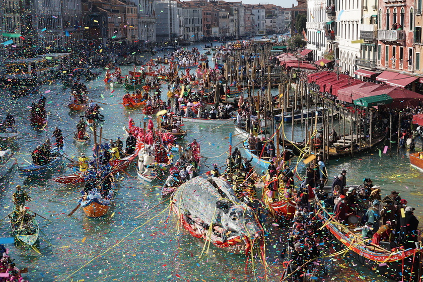 Pantegana sail parade in Venice