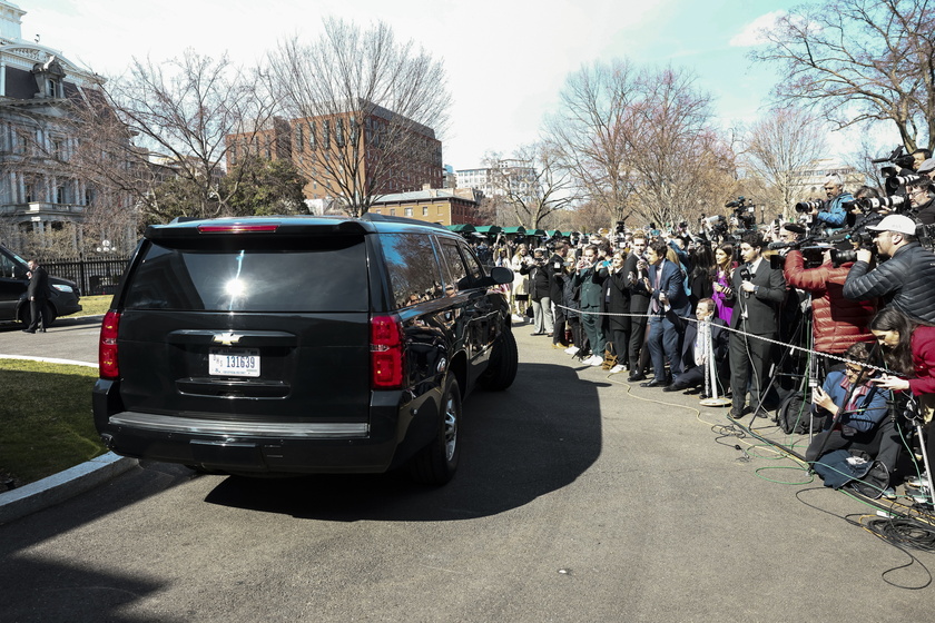 Ukrainian President Zelensky departs the White House after Oval Office meeting with US President Donald Trump 