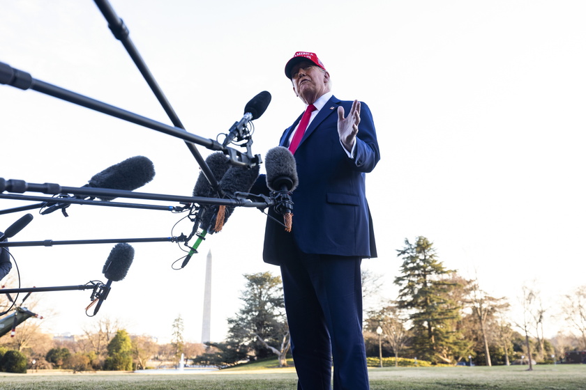 US President Donald Trump speaks after meeting with Zelensky