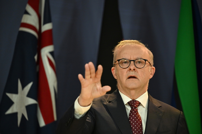 Australian PM Albanese holds press conference in Sydney