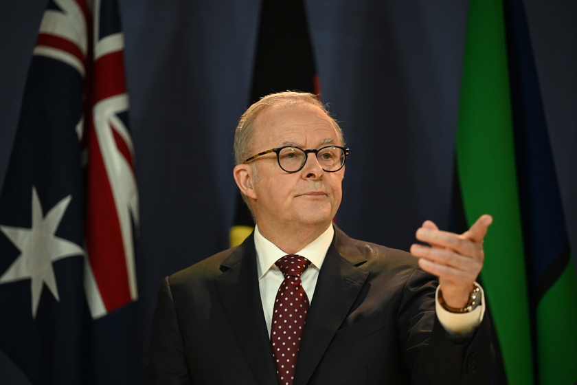 Australian PM Albanese holds press conference in Sydney