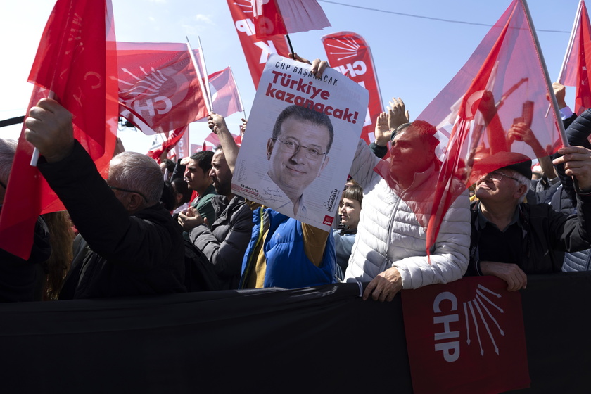 Main opposition party CHP protests against the detention of Istanbul mayor
