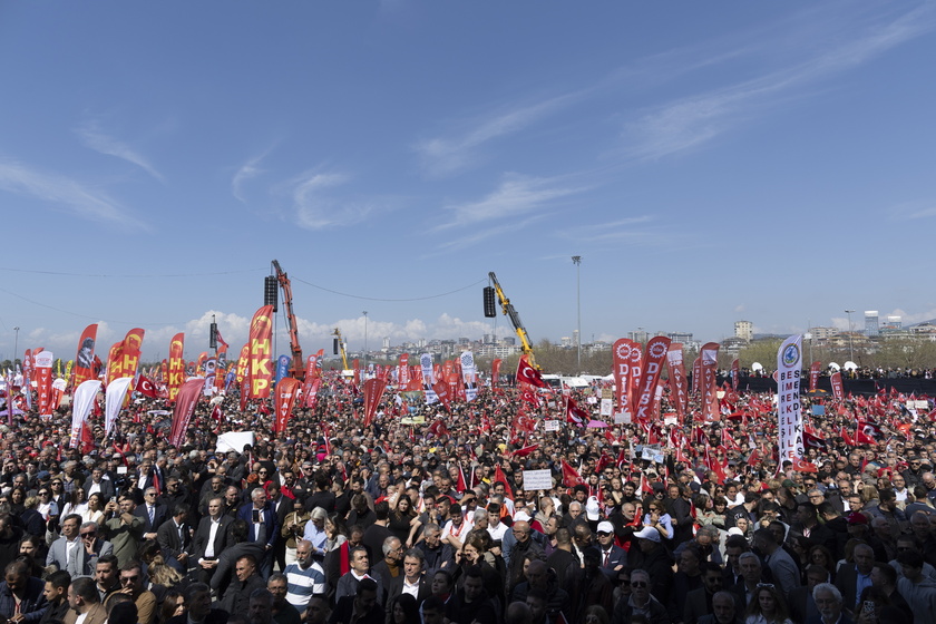 Main opposition party CHP protests against the detention of Istanbul mayor