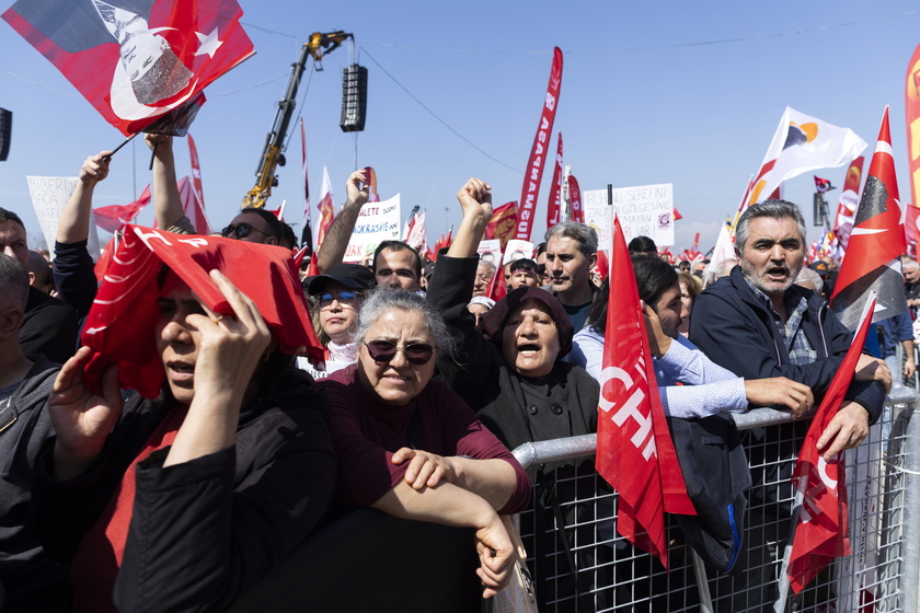 Main opposition party CHP protests against the detention of Istanbul mayor