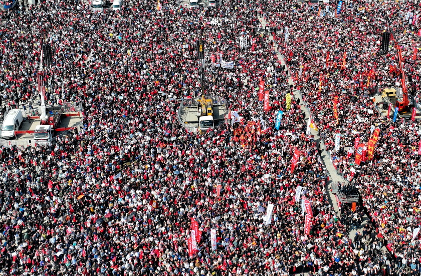 Main opposition party CHP protests against the detention of Istanbul mayor
