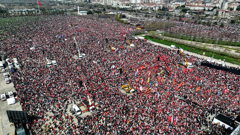 Main opposition party CHP protests against the detention of Istanbul mayor