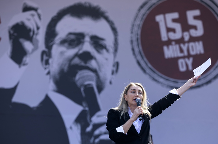 Main opposition party CHP protests against the detention of Istanbul mayor