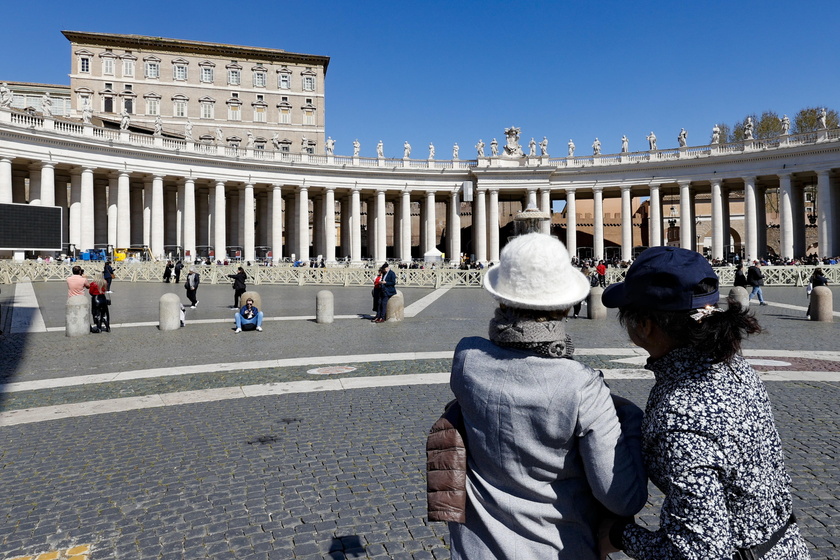 Pope Francis' window overlooking St. Peter's Square