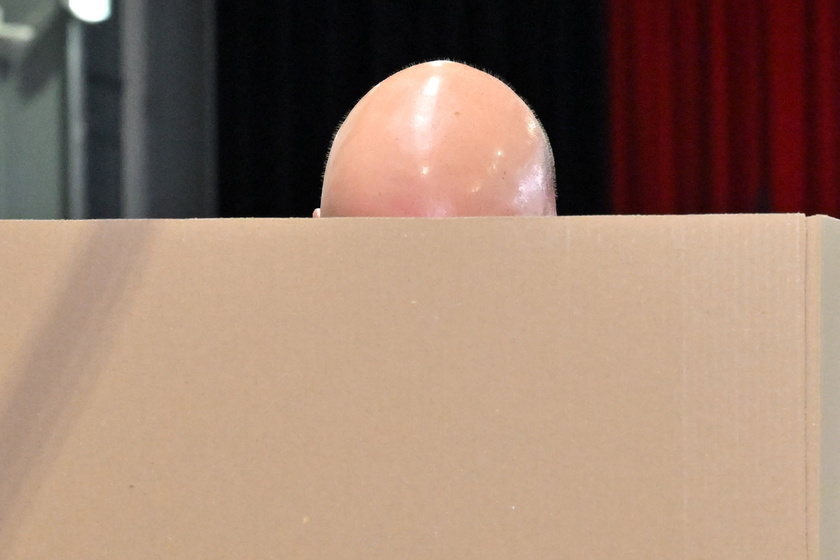 Opposition leader Peter Dutton casts his vote in Australia's Federal Election