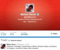 Renzi su Twitter: 'Compito tosto, ce la faremo'