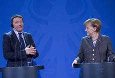 RENZI WINS MERKEL'S CONFIDENCE IN FIRST BILATERAL