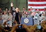 Barack Obama durante una visita a sorpresa a Bagram Airfield, vicino Kabul, Afghansitan