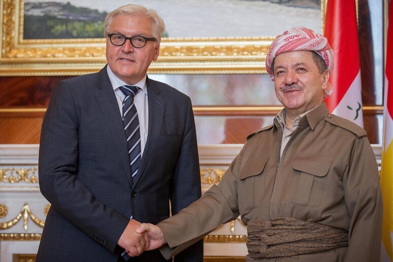 Il ministro degli esteri tedesco,Frank-Walter Steinmeier, in visita in Iraq © ANSA/EPA