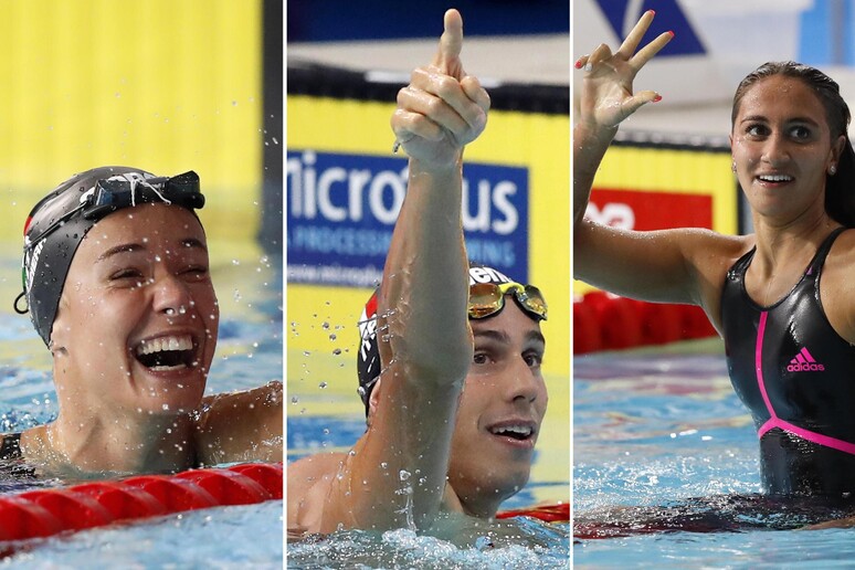 Margherita Panziera oro nei 200 dorso, Piero Codia oro nei 100 farfalla e Simona Quadarella oro nei 400 sl agli Europei di nuoto di Glasgow - RIPRODUZIONE RISERVATA