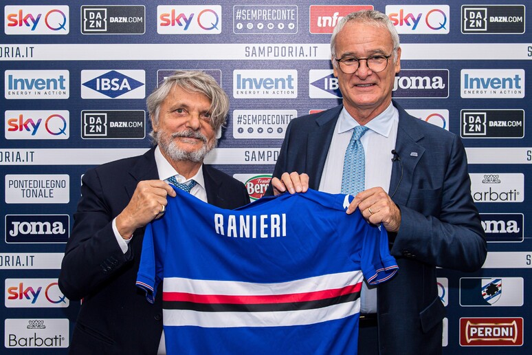 Ferrero il giorno della presentazione di Ranieri - RIPRODUZIONE RISERVATA
