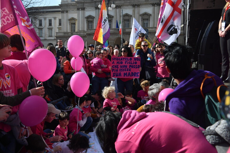 La manifestazione delle famiglie omogenitoriali a Mlano - RIPRODUZIONE RISERVATA