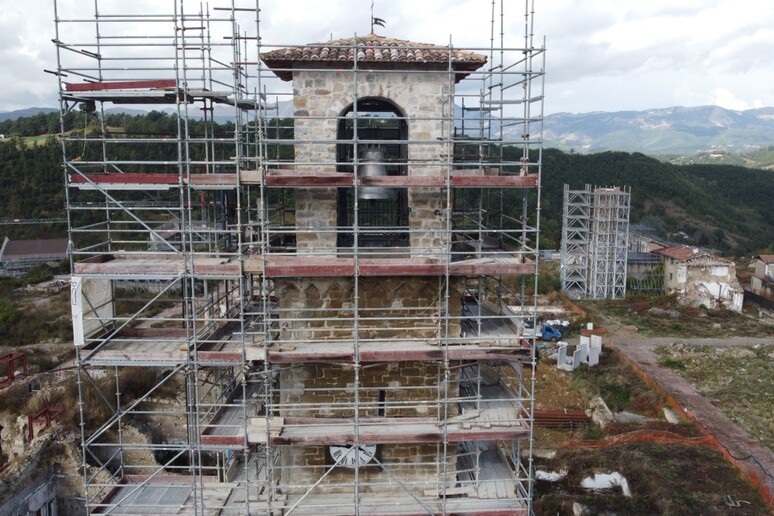 La Torre civica di Amatrice - RIPRODUZIONE RISERVATA