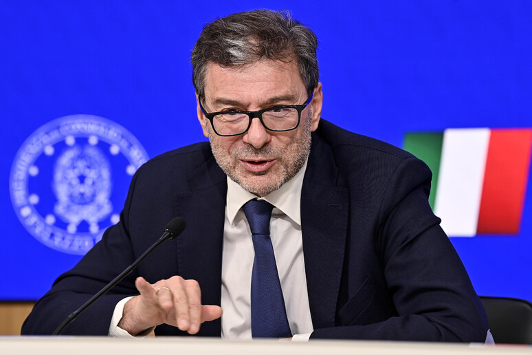 Il ministro dell 'Economia e delle Finanze, Giancarlo Giorgetti - RIPRODUZIONE RISERVATA