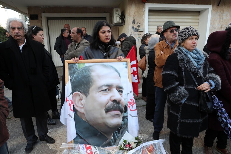 Tunisians mark 12th anniversary of opposition politician Chokri Belaid 's assassination © ANSA/EPA