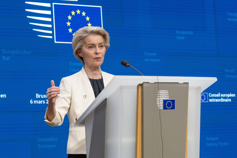 Von der Leyen: "A marzo Unione di risparmi e investimenti" © ANSA/EPA