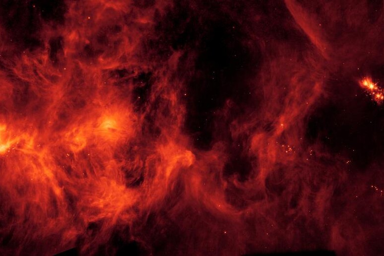 Le nubi molecolari sono luoghi d 'elezione per la nascita di nuove stelle (fonte:&nbsp;NASA/JPL-Caltech) - RIPRODUZIONE RISERVATA
